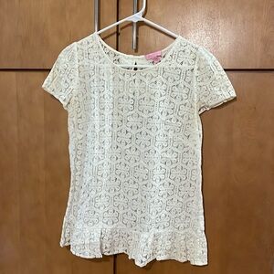 Lily Pulitzer White Lacey Top